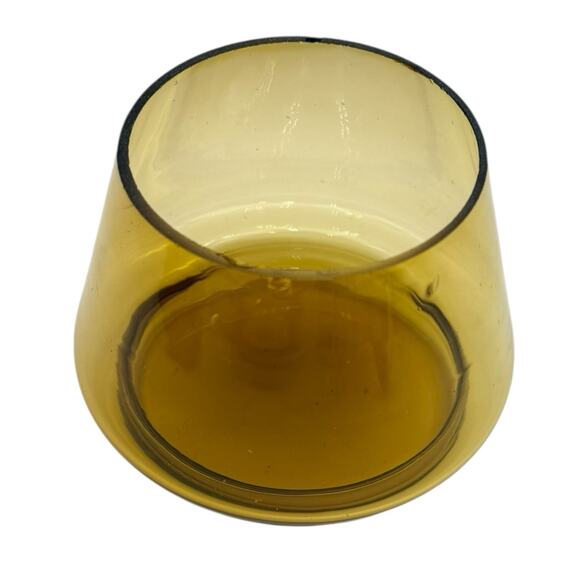 Vintage Amber Glass Apothecary Jar Candy Dish With Lid READ - Picture 8 of 10